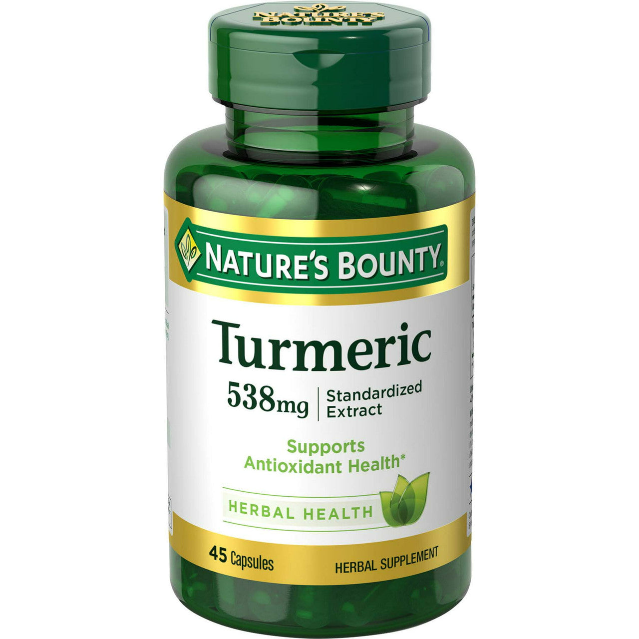 Natures Bounty Standardized Extract Tumeric 500 mg Capsules, 45 ea
